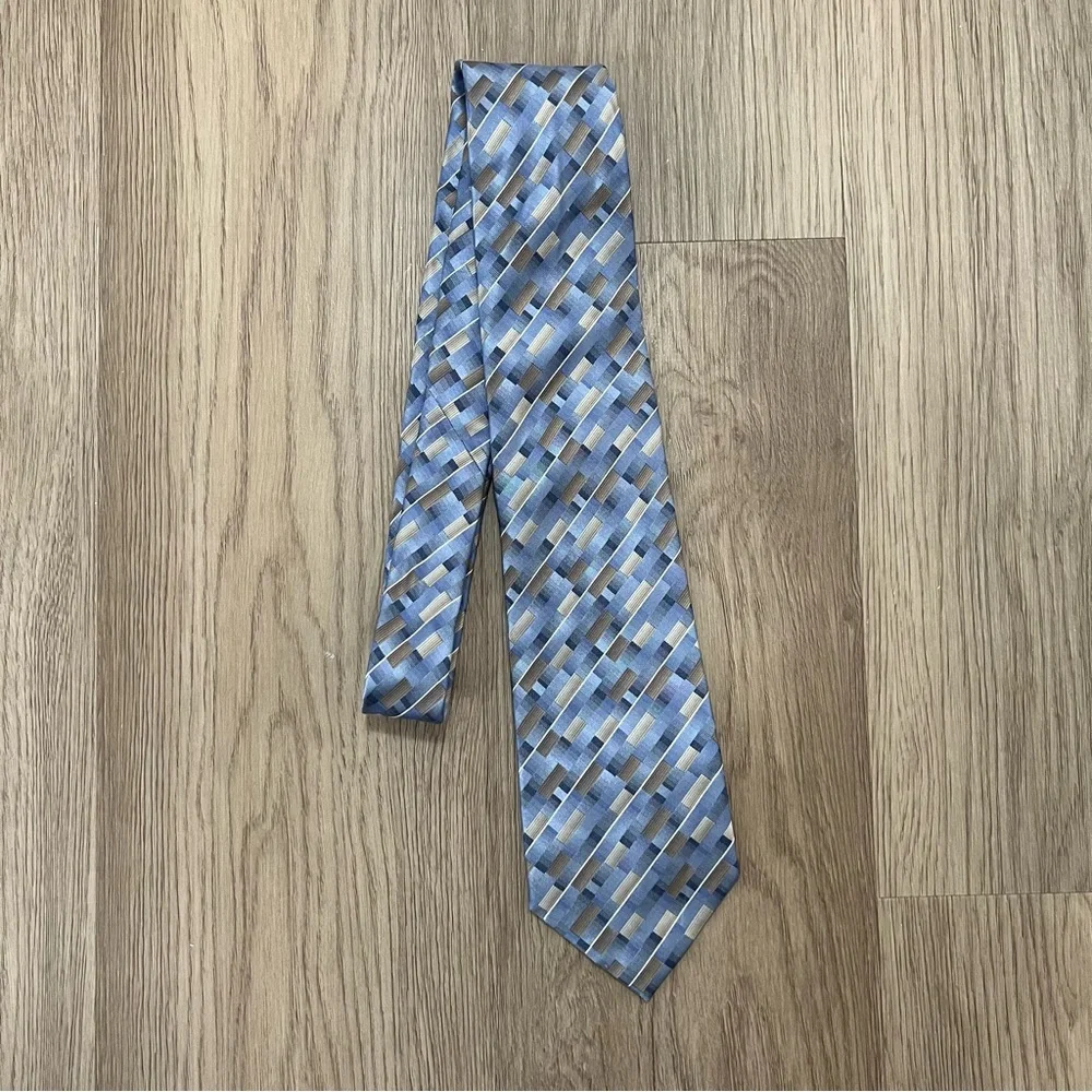Van Heusen Blue and Black Silk Tie Bundle